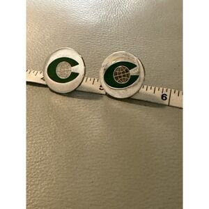 2- Vintage Tiffany & Co Sterling Silver  Enamel Tie Tac Pin #407